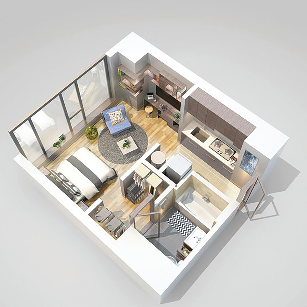 Home staging virtuel en 3D pour particuliers